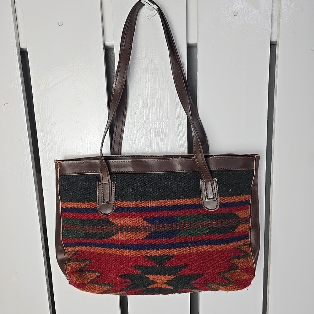 El Paso Saddle Blanket Co Aztec‎ Shoulder Handbag Purse 14"x10" Southwestern